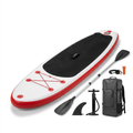 130 In. L X 28.3 In. W X 3.9 In. H White/Red Inflatable Surfboard Paddleboard Surfing Board with ISUP Accessories
