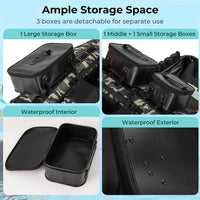 Camouflage Inflatable Fishing Float Tube Portable Fishing Boat with 3 Detachable Storage Boxes