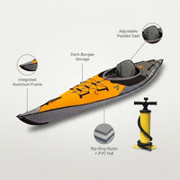 Advancedframe Elite Kayak with Pump — Feature Infographic