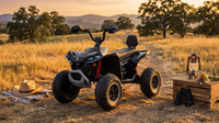 12V Kids Ride on ATV with 2 Seater,2* 45W Motor 7AH Battery Powered Electric Vehicle W/ LED Lights,High & Low Speed,Music,Spring Suspension,Ride on Car 4 Wheeler Quad for Boys & Girls,Black — Lifestyle
